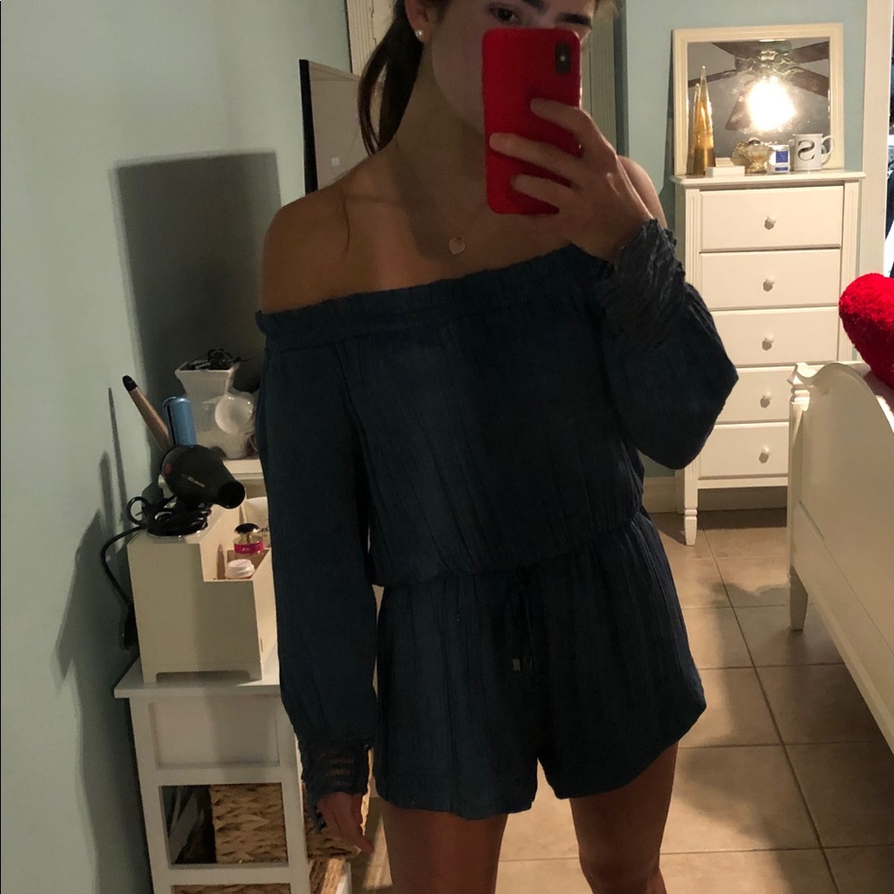 blue romper